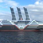 Navega hacia el futuro: Revelan diseño de crucero eléctrico con gigantescas velas solares para 2030