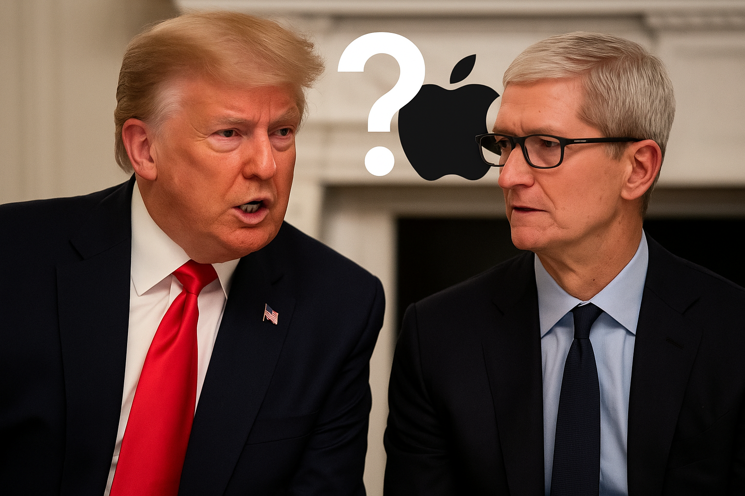 Trump y Tim Cook en desacuerdo por producción de iPhones