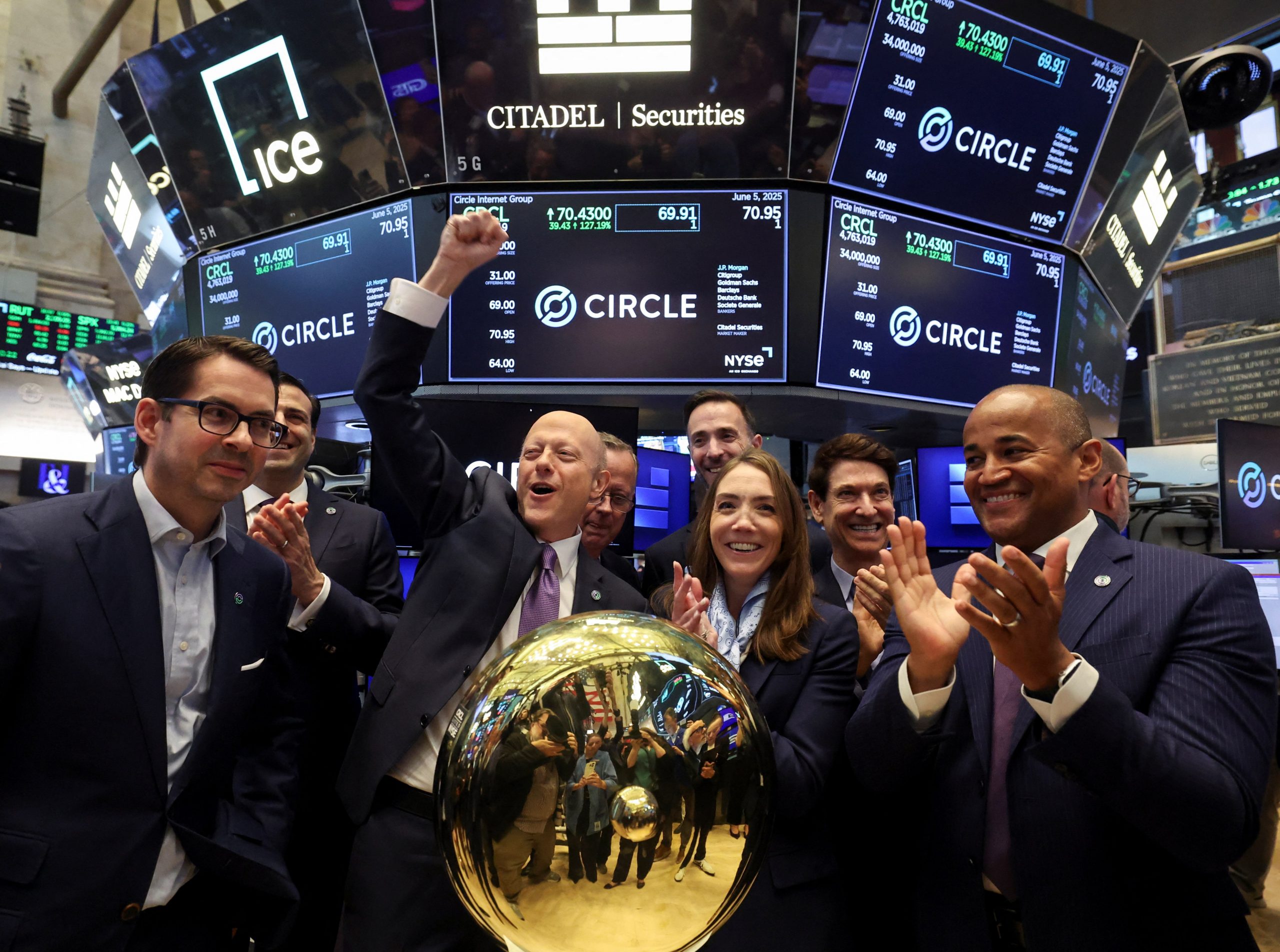 CRCL de Circle se dispare 22% por interés institucional